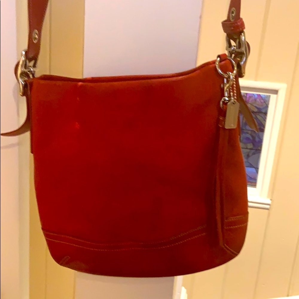 Authentic Coach red crossbody.
